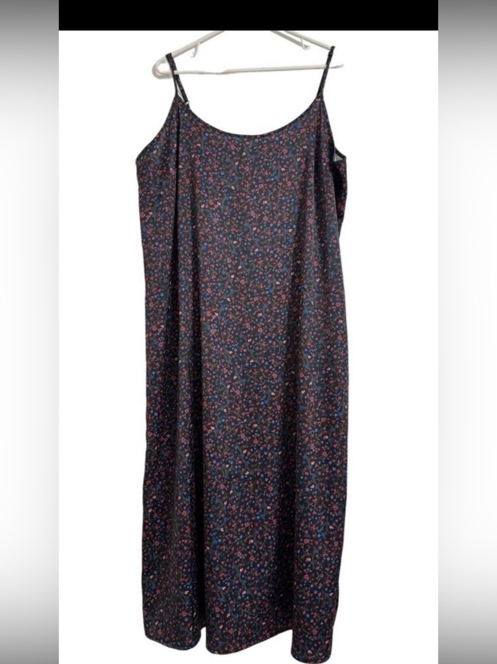 Eloquii Black Floral Slip Dress, Size 20